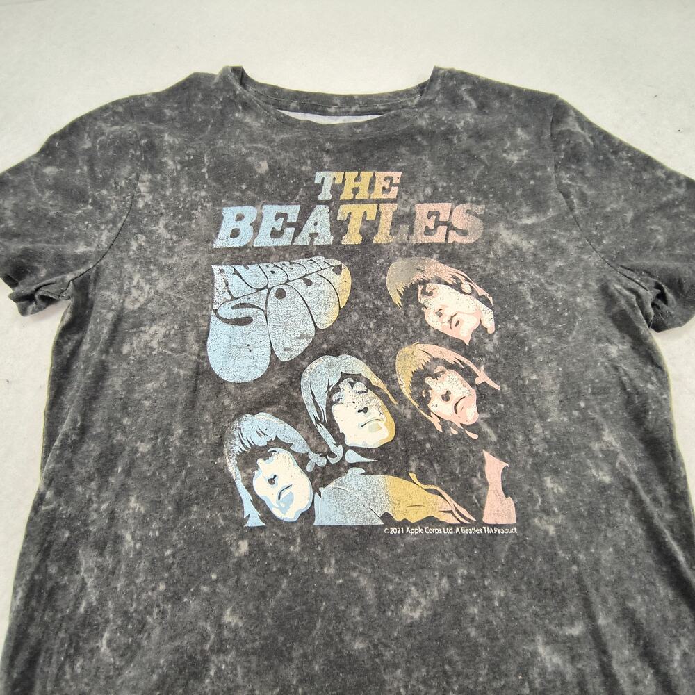 The Beatles Rubber Soul Short Sleeve Graphic T-Shirt Youth Boys Size 13/14 Gray